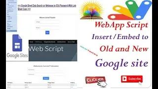Web app Script Data insert to google site II Web app script