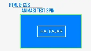 HTML & CSS | Text Spin Animation 