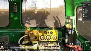 В дождливую  погоду на 2ТЕ10В.Пользовательский МП.Столбцы-Балезино-Солнечная.Trainz 22.