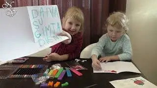 Делаем открытки Крёстным. Детские открытки. Самоделки
