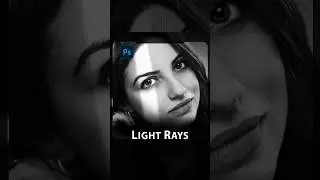 Create realistic light rays in photoshop #shorts