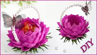 🌸Flower Basket 🌸 How to make an original gift 🎁 Paper Flowers