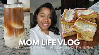 MOM VLOG: Starbucks Cheese Danish Copycat Recipe, New Iced Coffee Maker, Easy Kid-Friendly Meals