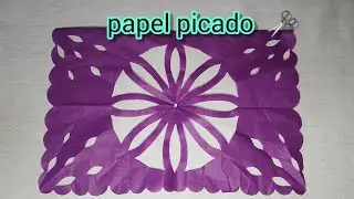 PAPEL PICADO FÁCIL CON TIJERA PARA DECORAR EL ALTAR.