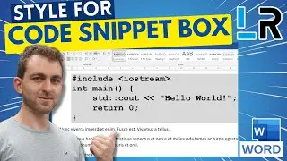 MS Word Create style for code snippet box ✅ 2 MINUTES