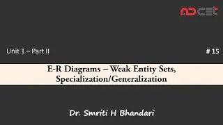 # 15 - Weak Entity Sets, Specialization / Generalization
