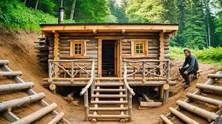 Man Builds Perfect Underground Cabin in the Wilderness! (By 