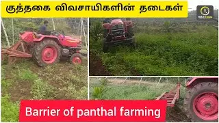 குத்தகை விவசாயிகளின் தடைகள் Barrier of panthal farming