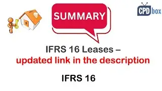 IFRS 16 Leases - updated link in the description