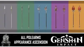 Genshin Impact - All Polearms Appearances / Weapon Ascension (Patch 2.3)!