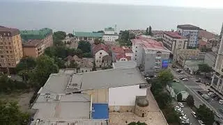 Красивый вид на море и город  г. Махачкала