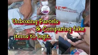 Unboxing Shopee budols | Comparing Fake items to legit | first time buying beauty product