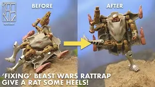 GIVING RATTRAP SOME HEELS! | Transformers BEAST WARS C-5 RATTRAP Video Review and FIX |