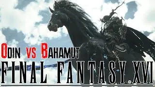 Final Fantasy 16 - ODIN VS BAHAMUT Fight Scene (PS5)