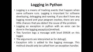 Python Part22 Assertion Error, Logging in Python