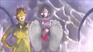 Ultraman Tiga Blast Tickled inside of Queen Monera by Camearra