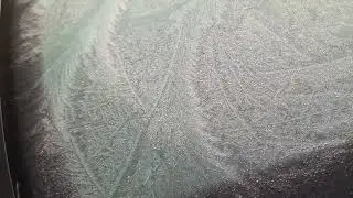 UNUSUAL ICE PATTERNS FORMING ON OUR CAR.