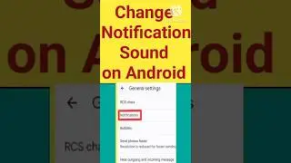 how to change notification sound on Android | change notification tone on Android #android