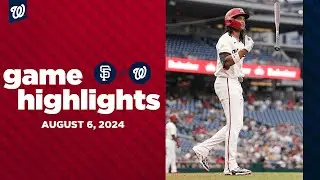 Giants vs. Nationals Game Highlights (8/6/24) | MLB Highlights