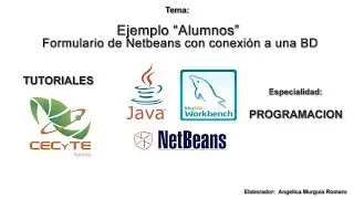 Tutorial Formulario netbeans con BD