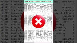 Import Data From Text File To Excel | 