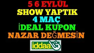 AMAN NAZAR DEĞMESİN ! İDEAL KUPON.. 6 EYLÜL 2023 İDDAA TAHMİNLERİ