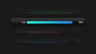 CSS3 Animated Skills Bar UI Design with Cool Hover Effects