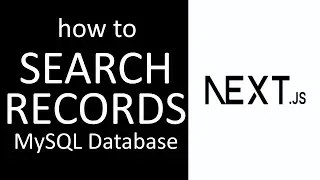 SEARCH RECORDS FROM MYSQL DATABASE USING NEXT JS API PHP