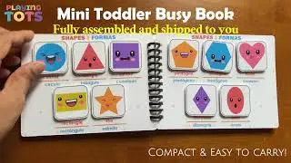 Bilingual Spanish Mini Toddler Busy Book VOL8, Preschool Learning, Pre-k