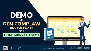 Demo of Gen CompLaw ROC Software for Filing MCA V3 e-Forms | SAG Infotech 