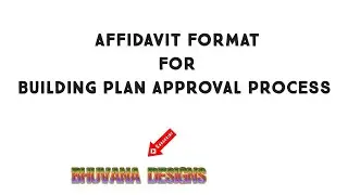 AFFIDAVIT FOR BUILDING PLAN APPROVAL PROCESS