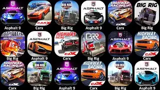 Ultimate Racing Showdown Asphalt 9 vs. CarX Highway Racing vs. Big Rig