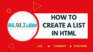 How to create a list in HTML || Unordered list in HTML || Ordered list in HTML || All BD TODAY