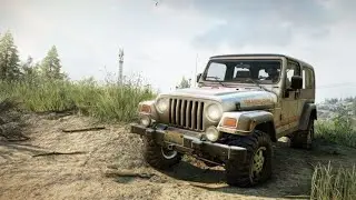 SnowRunner Testing New Jeep Wrangler Rubicon DLC Gameplay | Big River Crossing Jeep