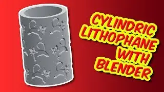 Let's design a cylindric lithophane with blender