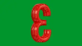 Green screen numbers 1 to 10