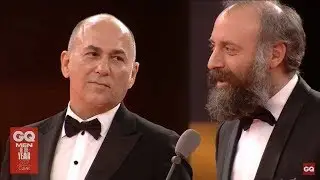 Halit Ergenc giving the GQ award to Ferzan Ozpetek !!!! 15/2/2018