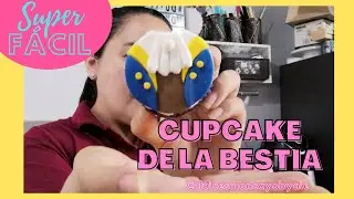 🧁Cupcake decoración fácil de la Bella y bestia | cupcake tematicos | Dulces Moncayo by Ale ♥️