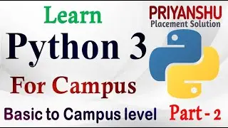 Python for campus Part-2 | Python for beginner | Python tutorial for off campus| Python in Hindi