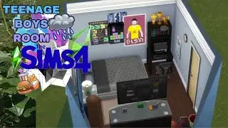 THE SIMS 4 - TEENAGE BOYS ROOM - SPEED BUILD (NO CC)