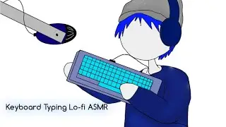 Keyboard Typing ASMR (satisfying keyboard sounds)(relaxing typing noises)(background rain)