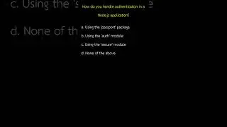 How do you handle authentication in a Node js application