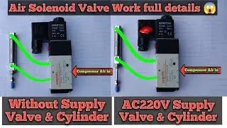 air solenoid valve working animation | solenoid valve pneumatic cylinder | air solenoid valve