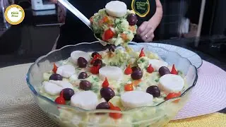 The ideal salad for Christmas or New Year's Eve | Oil-free and raw egg-free mayonnaise salad | Ma...
