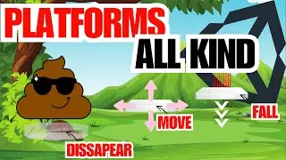 Platforms in unity of any kind | one way | falling | dissapearing | moving (Unity Tutorial)