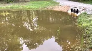 Pond Update | we had the culverts raised! Big water level difference