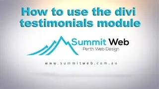 How to use the divi testimonials module