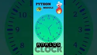 How to make CLOCK with Python 🐢 (Is it working???) #coding #viral #turtle #python #shots