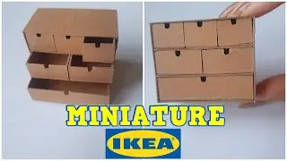 DIY Miniature ✫ DRAWERS INSPIRED BY IKEA | MOPPE ✫ Tutorial | Crafts Scale 1:6