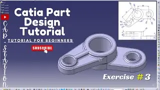 Catia V5 tutorial for mechanical engineering and beginners || exercise 03